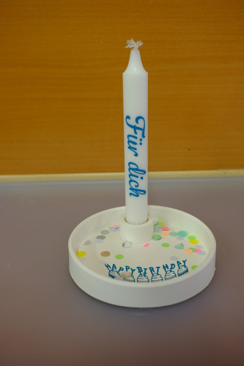 Für dich – Geburtstagskerze mit Konfetti 🎂✨